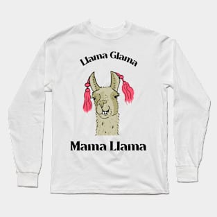 Mama Llama Glam Long Sleeve T-Shirt